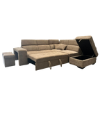 JAMIE Corner Sofabed with Storage Ottoman