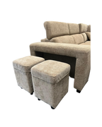 JAMIE Corner Sofabed with Storage Ottoman