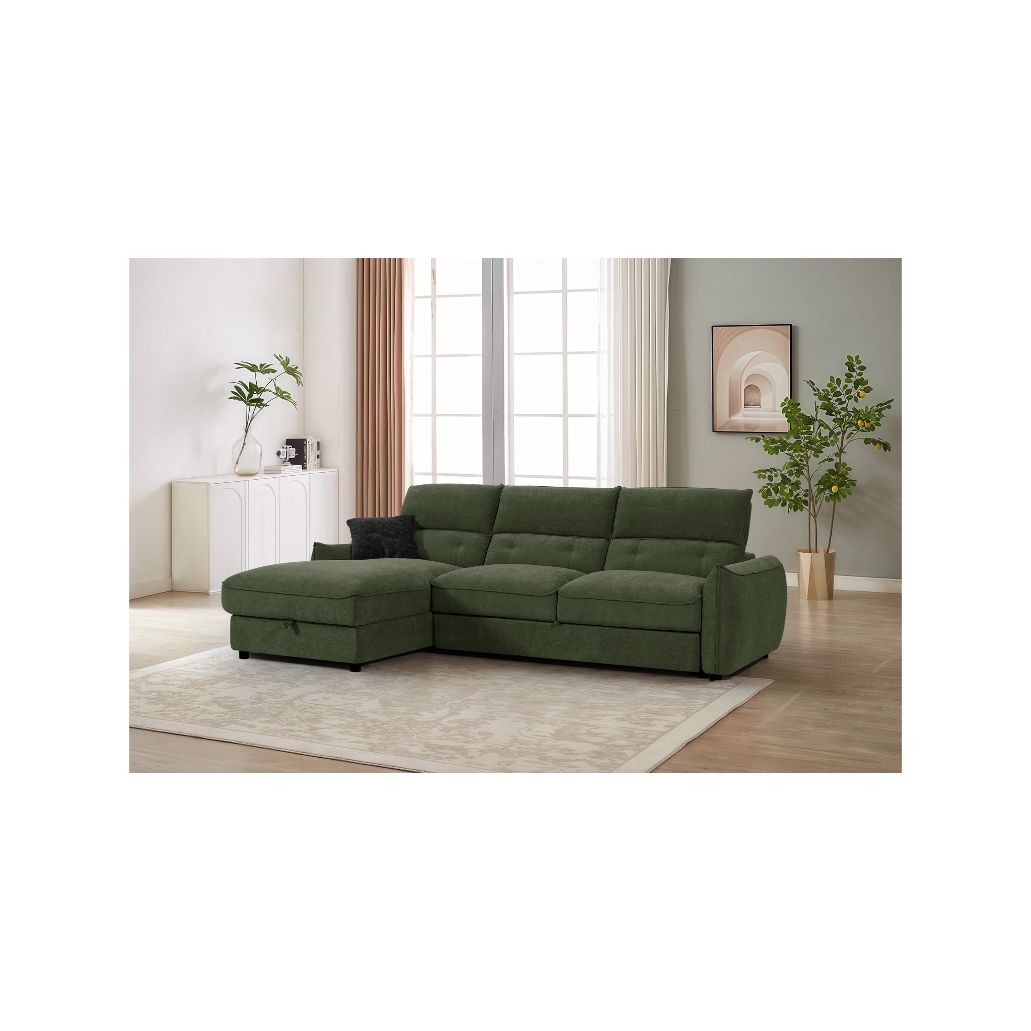BAILEY Sofabed with Storage Chaise