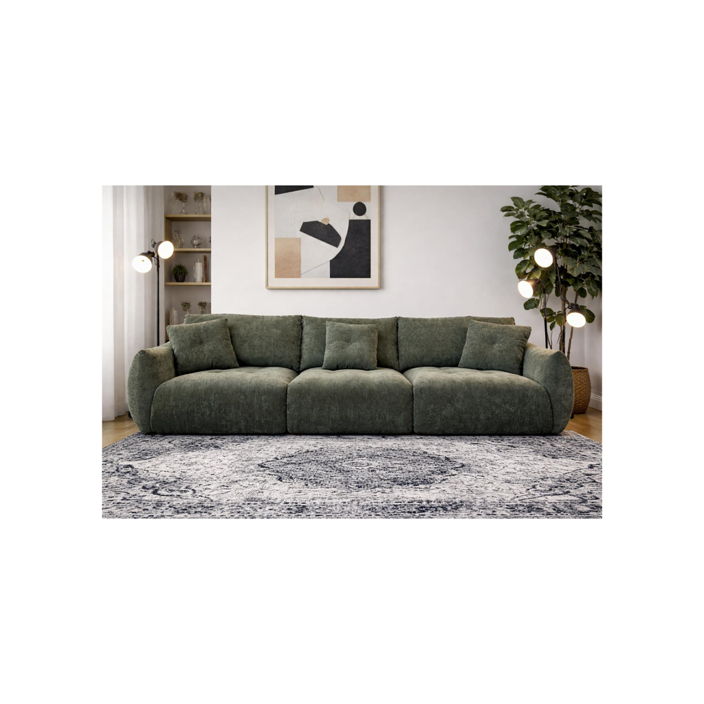 Modular Plush Sofa Green Nick Scali, Harvey Norman, Lounge Lover style