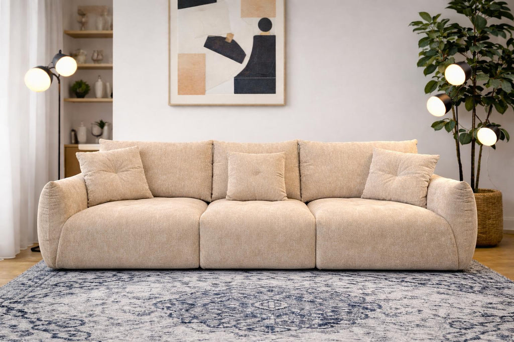  seater modular plush sofa Nick Scali, Harvey Norman, Lounge Lover style