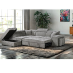 JAMIE Corner Sofabed with Storage Ottoman