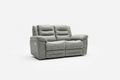 Gray recliner sofa on a white background