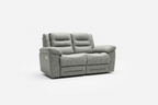 Gray recliner sofa on a white background