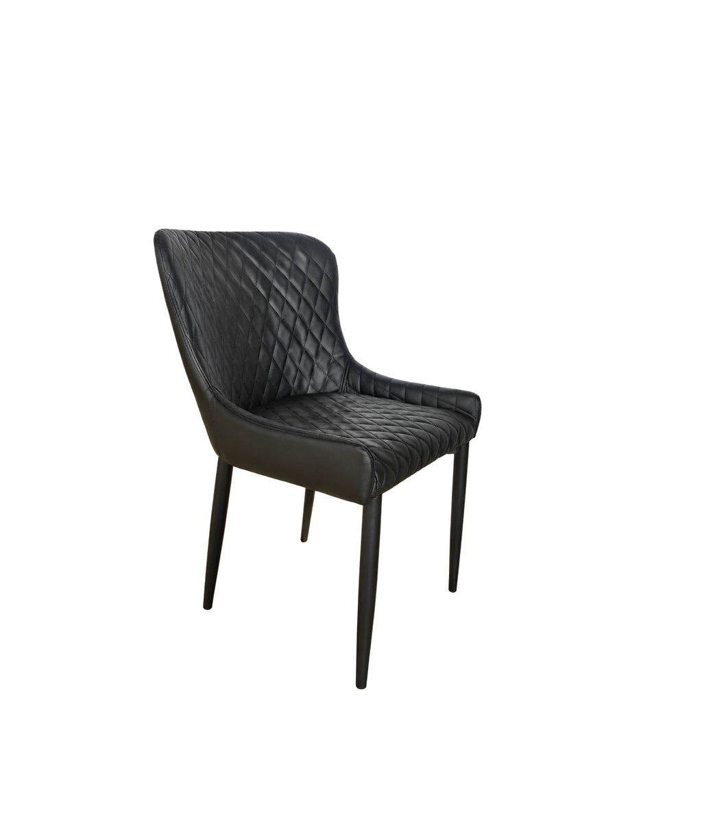 TARA Marble Dining Table with Black Legs 1.8m Rectangle