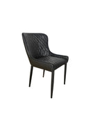 TARA Marble Dining Table with Black Legs 1.8m Rectangle
