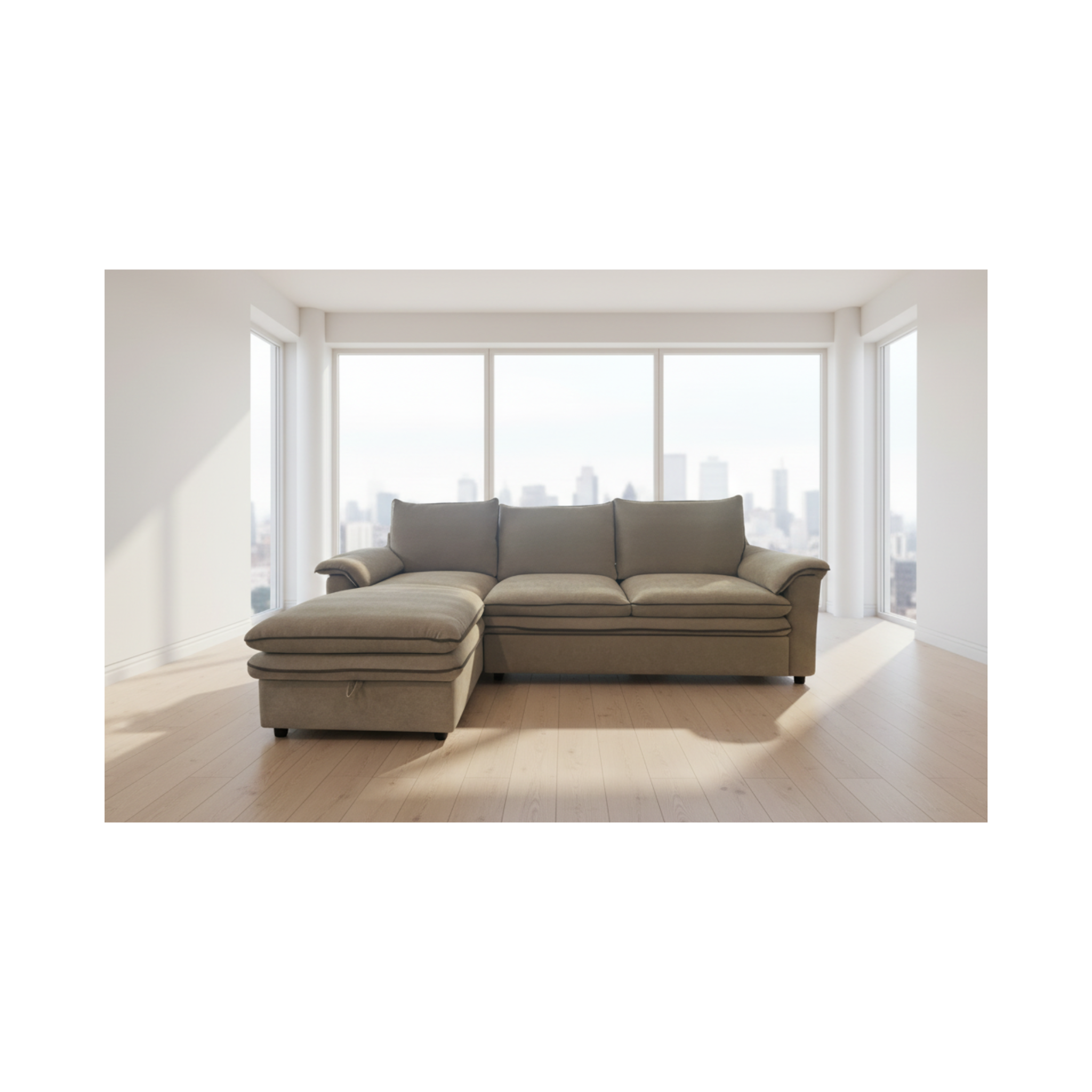 CHARLIE Sofabed with Storage Chaise