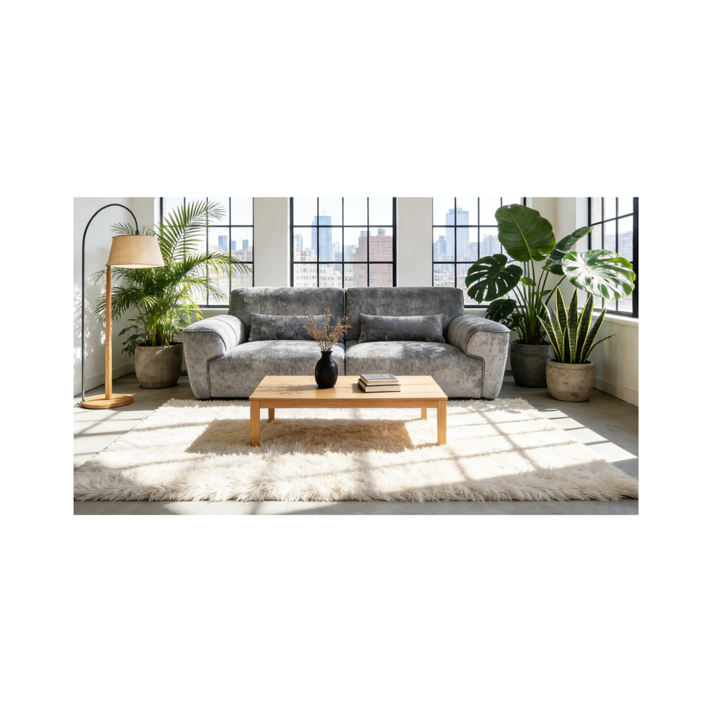 OLLIE 3 Seat Modular Sofa - Embrace Chenille Fabric with Deep Comfort Seating
