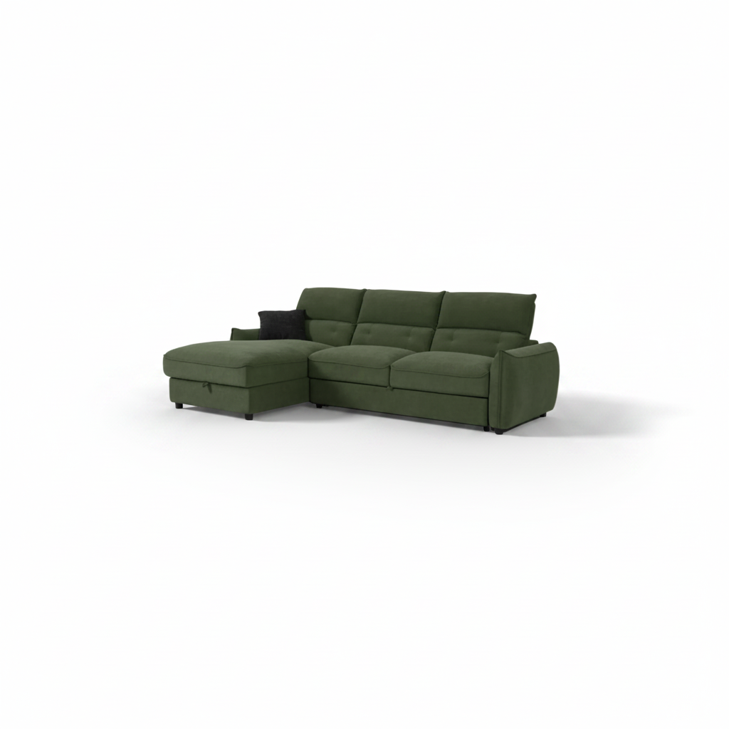 Green sofa bed