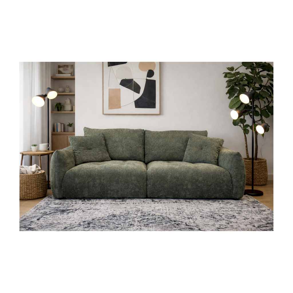 RUBY 3 Seat Modular Sofa - Embrace Chenille Fabric with Deep Comfort Seating