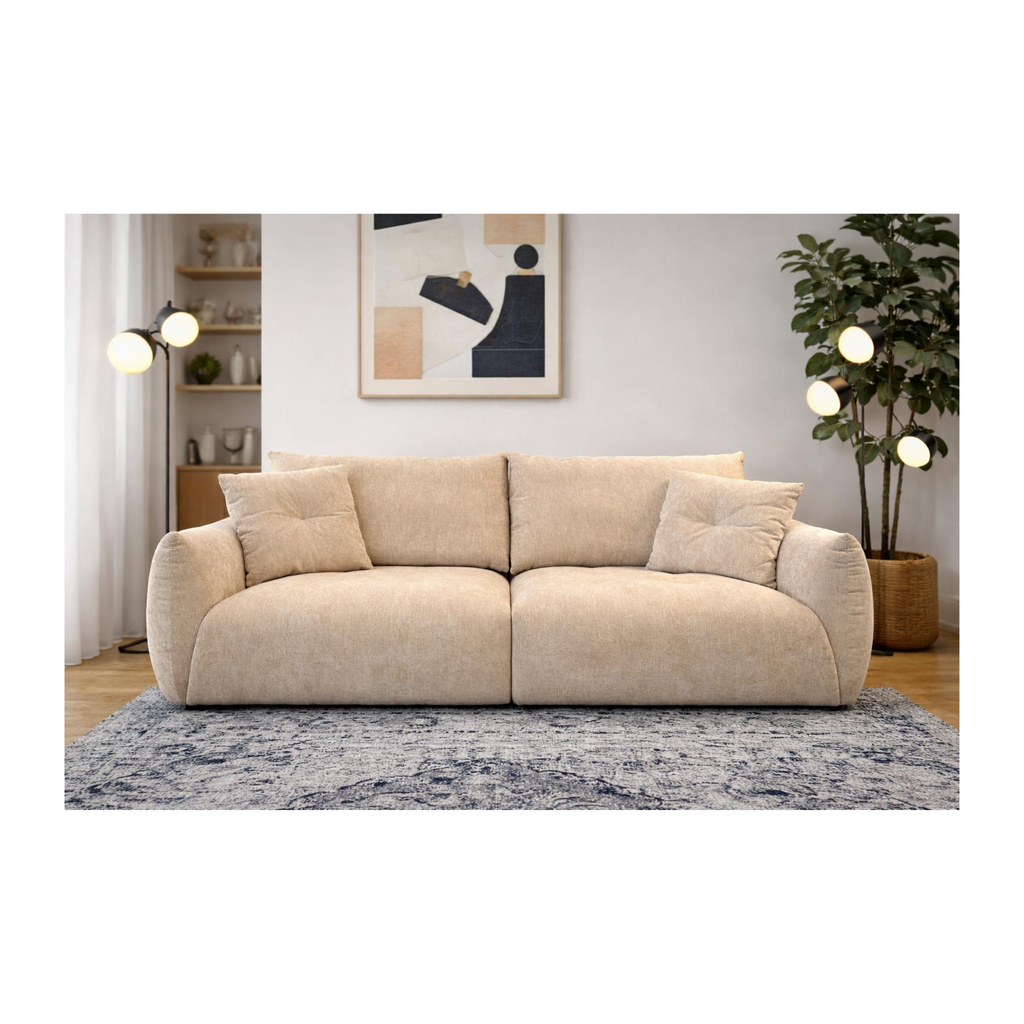 RUBY 3 Seat Modular Sofa - Embrace Chenille Fabric with Deep Comfort Seating