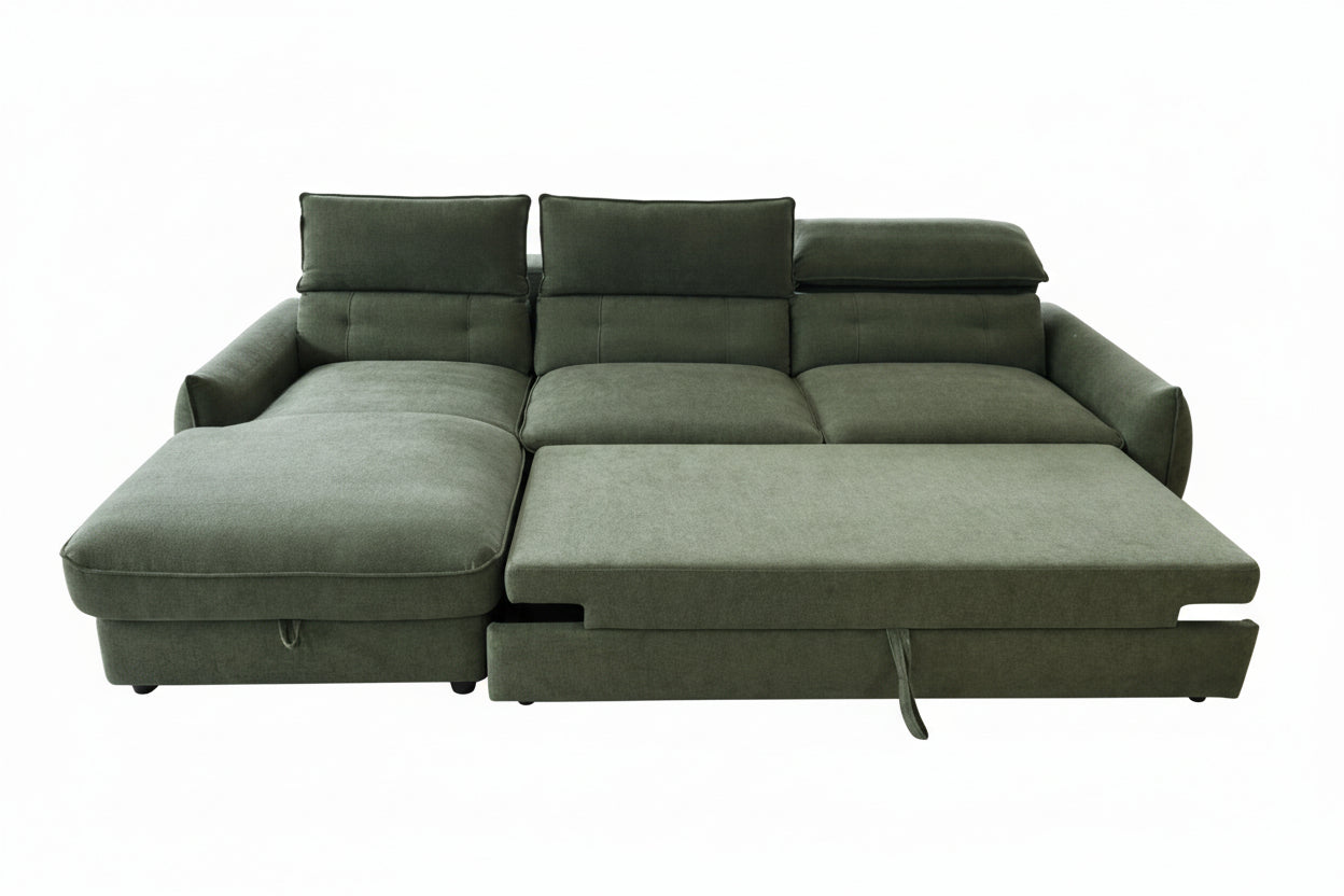 BAILEY Sofabed with Storage Chaise