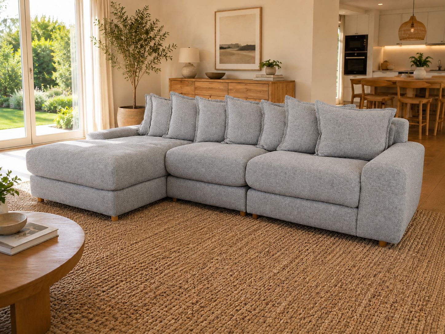 NATALIE 4 Seat Chaise Sofa